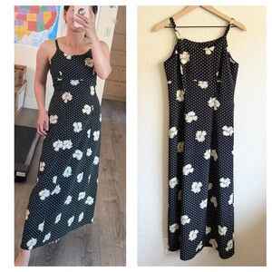 Essentials Black and White Spaghetti Strap Sundress- Size S/M